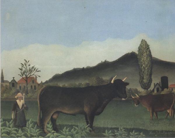 Henri Rousseau Peasant Woman in the Meadow Spain oil painting art